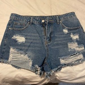 Distressed Jean Shorts